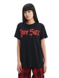 Czarny t-shirt z nadrukiem Avril Lavigne - czarny - CROPP - small3