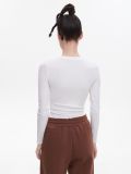 Biała bluzka w prążki - biały - CROPP - small3