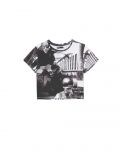 Majica kratkih rukava s printom - CRNO - CROPP - small1