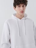 Felpa con cappuccio bianca basic - Bianco - CROPP - small3