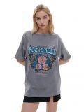 Szary T-shirt z nadrukami - jasny szary - CROPP - small1
