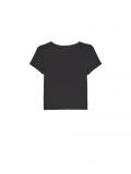 Czarny t-shirt z dekoltem V - czarny - CROPP - small3