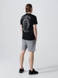 T-Shirt mit kontrastierendem Druck im Rücken - Schwarz - CROPP - small3