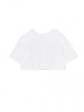 Biały crop top z napisem - biały - CROPP - small5