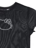 Czarny t-shirt z cyrkoniami Hello Kitty - czarny - CROPP - small4