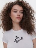 Biały t-shirt z nadrukiem - biały - CROPP - small2