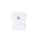 Biały t-shirt z nadrukiem - biały - CROPP - small4