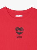 Czerwony t-shirt z nadrukiem - czerwony - CROPP - small3