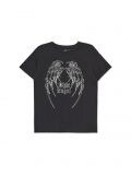 Czarna koszulka oversize z nadrukiem - czarny - CROPP - small2
