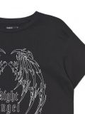 Czarna koszulka oversize z nadrukiem - czarny - CROPP - small4