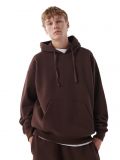 Ciemnobrązowa bluza basic z kapturem - brązowy - CROPP - small1