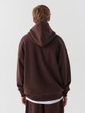 Ciemnobrązowa bluza basic z kapturem - brązowy - CROPP - small3