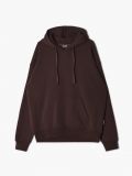 Ciemnobrązowa bluza basic z kapturem - brązowy - CROPP - small4