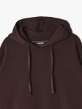 Ciemnobrązowa bluza basic z kapturem - brązowy - CROPP - small5