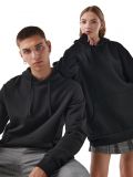Felpa con cappuccio nera - Nero - CROPP - small4
