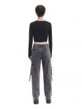 Czarna bluzka z cyrkoniami - czarny - CROPP - small3