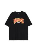 Czarna koszulka z nadrukiem Forever grinding - czarny - CROPP - small2