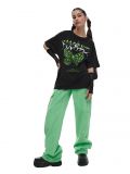 T-shirt z nadrukiem oversize - czarny - CROPP - small1