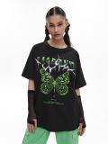 T-shirt z nadrukiem oversize - czarny - CROPP - small3