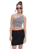 Top pe un umăr - gri-închis - CROPP - small2