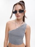 Top pe un umăr - gri-închis - CROPP - small1