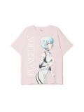 Koszulka oversize z nadrukiem Evangelion - różowy - CROPP - small1