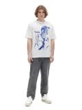 Tricou cu imprimeu Tupac - crem - CROPP - small1
