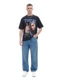 T-shirt nera con stampa Tupac - Nero - CROPP - small1