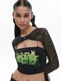 Czarny crop top na ramiączkach - czarny - CROPP - small2