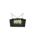Czarny crop top na ramiączkach - czarny - CROPP - small7