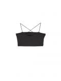 Czarny crop top na ramiączkach - czarny - CROPP - small9