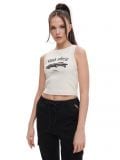 Top z nadrukiem - kremowy - CROPP - small1
