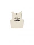 Top z nadrukiem - kremowy - CROPP - small2