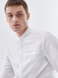 Biała koszula ze stójką - biały - CROPP - small2