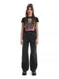 Czarny t-shirt z nadrukiem The Rolling Stones - czarny - CROPP - small1