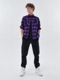 Camicia di flanella a quadri - viola - CROPP - small1
