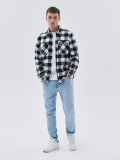 Kariertes Flanellhemd - Schwarz - CROPP - small2