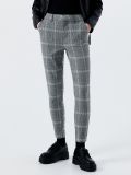 Kostkované kalhoty chino - světle šedá - CROPP - small2