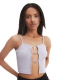 Crop top na ramiączkach - fioletowy - CROPP - small2