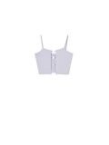 Crop top na ramiączkach - fioletowy - CROPP - small4