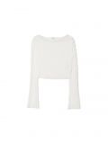 Biala bluzka z ozdobnym wzorem - kremowy - CROPP - small4