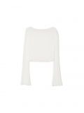 Biala bluzka z ozdobnym wzorem - kremowy - CROPP - small6