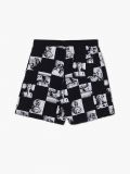 Pantalón corto a cuadros blancos y negros - Negro - CROPP - small6