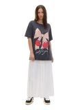 Koszulka oversize z motywem wiśni - szary - CROPP - small2