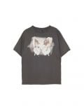 T-shirt oversize z nadrukiem - jasny szary - CROPP - small1