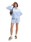Pantaloncini in cotone - azzurro - CROPP - small1