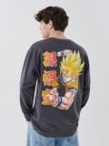 Czarna koszulka longsleeve Dragon Ball - szary - CROPP - small1