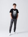 Tricou cu lup by Cropp - negru - CROPP - small4