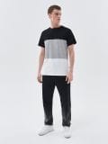 T-shirt tricolore - Nero - CROPP - small4