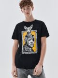 Tricou cu imprimeu - negru - CROPP - small1